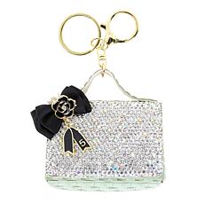 "As Is" Sharif Legacy Mini Bedazzled Leather Bag Charm