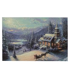 Thomas Kinkade Holiday Woven Tapestry Throw