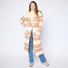 "As Is" TWRHLL by Christie Brinkley Jacquard Boucle Cardigan