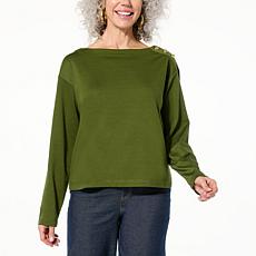 "As Is" TWRHLL by Christie Brinkley Long Sleeve Knit Top