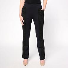 "As Is" TWRHLL by Christie Brinkley Pull-On Mixed Media Bootcut Pant
