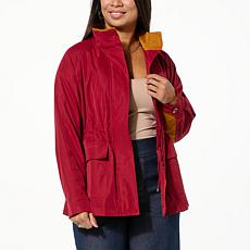 "As Is" TWRHLL by Christie Brinkley Raglan Sleeve Utility Jacket
