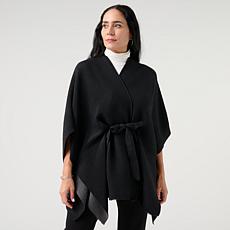 "As Is" Vince Camuto Reversible Pleated Belted Topper