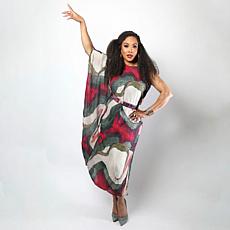 "As Is" Vivica A. Fox Collection Textured Gauze One-Sleeve Dress