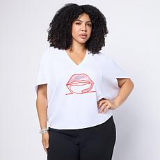 "As Is" Vivica A. Fox Collection V-Neck Cocoon Top