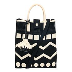 "As Is" Wildflower Small Knit Crossbody Tote with Tassel