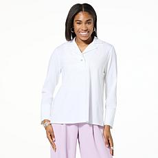 "As Is" WynneCollection Cotton-Blend Buttoned Shirt