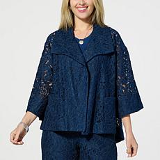 "As Is" WynneCollection Occasion Cropped Lace Jacket