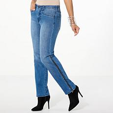 "As Is" WynneDenim Convertible Straight/Flare Leg Jean 