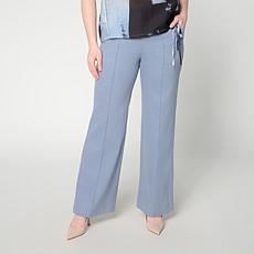"As Is" WynneDenim Straight-Leg Denim Pant with Pin Tuck