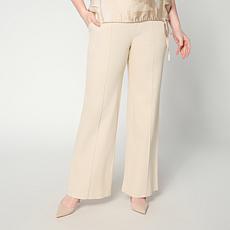 "As Is" WynneDenim Straight-Leg Denim Pant with Pin Tuck