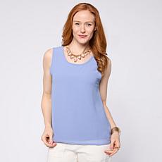 "As Is" WynneLayers Chiffon and Rayon-Spandex Knit 2-pack Tank Set