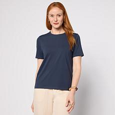 "As Is" WynneLayers Cotton Spandex Crew Neck Tee