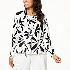 "As Is" WynneLayers Drapey Twill Drawstring Jacket