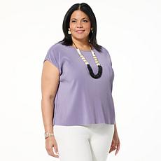 "As Is" WynneLayers Drop Shoulder Plisse Tank Top