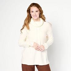 "As Is" WynneLayers Kiss of Cashmere Drawstring Cowl Neck Sweater