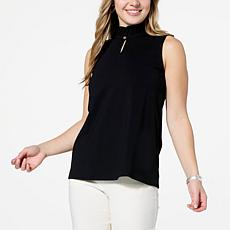 "As Is" WynneLayers Modern Ruffle Neck Sleeveless Top