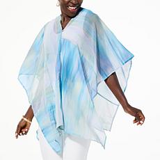 "As Is" WynneLayers Printed Chiffon Convertible Poncho