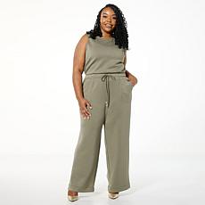 "As Is" WynneLayers Smooth Operator Scuba Knit Jumpsuit
