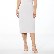 "As Is" WynneLayers Smooth Operator Scuba Knit Midi Pencil Skirt