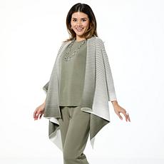 "As Is" WynneLayers Textured Knit Striped Cardigan