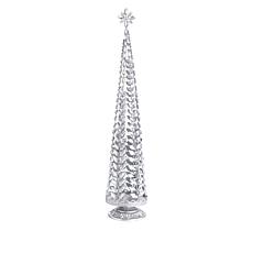 august & leo 28" Jeweled Silver Tree