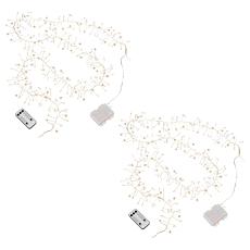 august & leo 6.5' LED Pearl & Crystal String Lights Set of 2