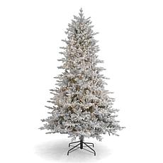 august
& leo 7.5' Starlit Dandan Pine Flocked Christmas Tree