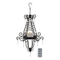 august & leo Crystal Spider Web Chandelier w/LED Candle