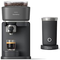 Automatic Espresso Machine and Milk Frother Bundle, Black