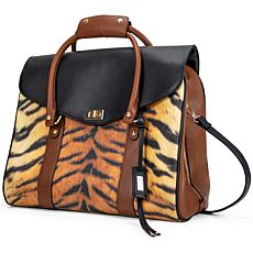 Badgley Mischka Tiger Vegan Leather Travel Tote Weekender Bag