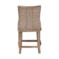Bali and Pari Derris Rustic Rattan Counter Stool - Grey Wash