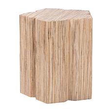 bali and pari Janeth Bohemian Grasscloth End Table - 18.1" x 16" x 16"