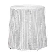 bali and pari Palm White Rattan Console Table