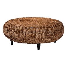 bali and pari Riau 46.9" Round Seagrass Coffee Table