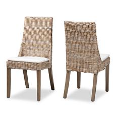bali & pari Toby Modern Bohemian 2-Piece Dining Chair Set