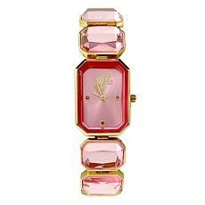 Barbie Women's Pink Sunray Dial Octagon Bracelet Watch