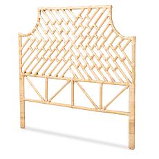 Baxton Studio Jayliah Modern Bohemian Rattan Queen Size Headboard