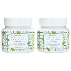Beekman 1802 Goat Milk Mint & Eucalyptus Whipped Body Cream 2-pack