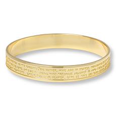 Bellezza Bronze Lord's Prayer Slip-On Bangle Bracelet