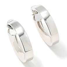 Bellezza Bronze Polished 1-1/4" Triangular Tube Hoop Earrings