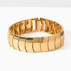 Bellezza Bronze Shiny Curved Linked Bracelet