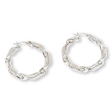 Bellezza Bronze Twisted Polished Hoop Earrings