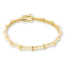 Bellezza Goldtone Bronze Bamboo Design Curved Bracelet