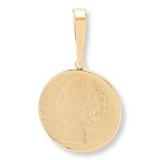Bellezza Lira Coin Bronze Inspirational Enhancer Pendant