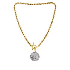 Bellezza Vatican City 100-Lira Dove Coin Bronze Enhancer Pendant