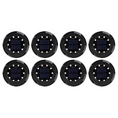 Bell+Howell 8-pack 14-LED Solar Color-Changing Disk Lights