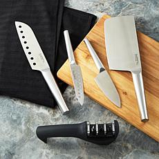 BergHOFF® 5-piece Santoku Knife Set and Sharpener