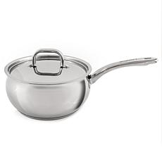 Berghoff Belly Shape 18/10 SS 3pc Skillet & S/P Set, Metal Lids