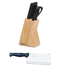 Berghoff Ergonomic 8-piece Cutlery Set in Block with Cleaver